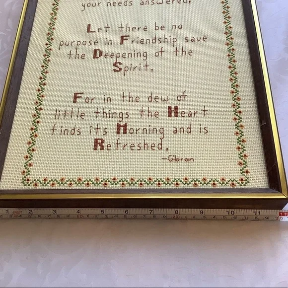 Inspirational Friendship Embroidered Saying Gibran - Picture 5 of 6